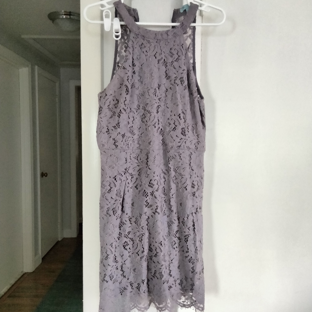 Lilac embroidered dress
